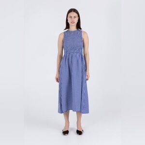 Wray Flor Dress Weekend Plaid Smocked Small